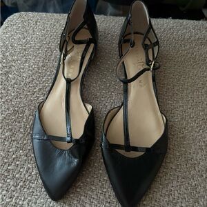 Ivanka Trump Black T-Strap flats